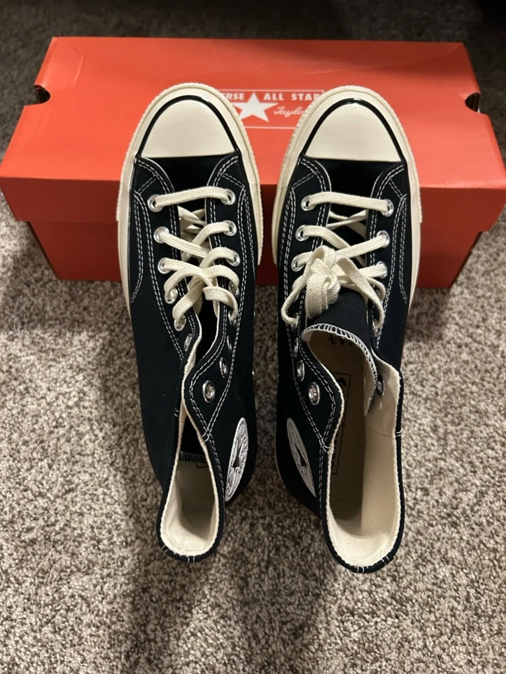 NIB Converse Chuck 70 Hi Classic Canvas Black/Egret Size 8 Men's/10 Women's - Picture 8 of 11